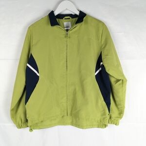 AFI Women's Sport Jacket Size S Green Lightweight Windbreaker Pockets Lined